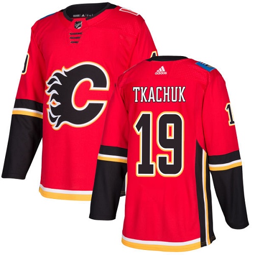 Personalized Youth Calgary Flames #19 Matthew Tkachuk Red Home Authentic Stitched NHL Jersey