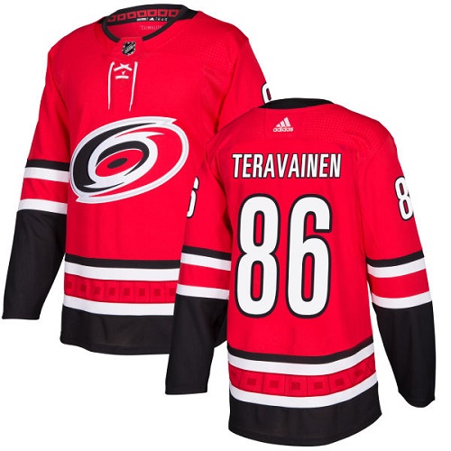 Personalized Youth Carolina Hurricanes #86 Teuvo Teravainen Red Home Authentic Stitched NHL Jersey