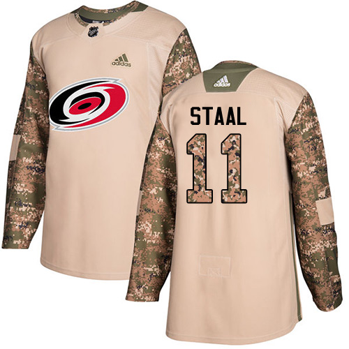 Personalized Youth Carolina Hurricanes #11 Jordan Staal Camo Authentic 2017 Veterans Day Stitched NHL Jersey