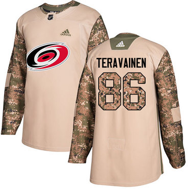 Personalized Youth Carolina Hurricanes #86 Teuvo Teravainen Camo Authentic 2017 Veterans Day Stitched NHL Jersey