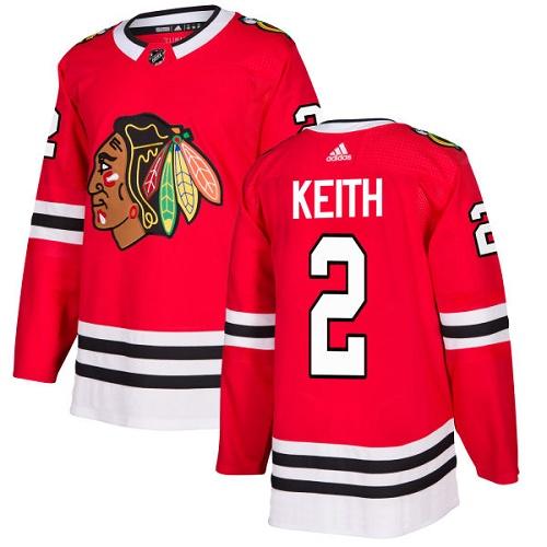 Personalized Youth Chicago Blackhawks #2 Duncan Keith Red Home Authentic Stitched NHL Jersey