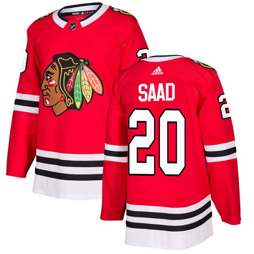 Personalized Youth Chicago Blackhawks #20 Brandon Saad Red Home Authentic Stitched NHL Jersey