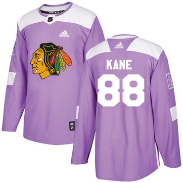 Personalized Youth Chicago Blackhawks #88 Patrick Kane Purple Authentic Fights Cancer Stitched NHL Jersey