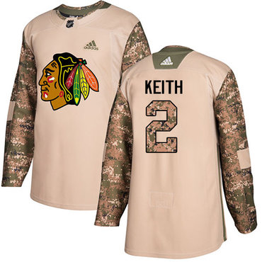 Personalized Youth Chicago Blackhawks #2 Duncan Keith Camo Authentic 2017 Veterans Day Stitched NHL Jersey