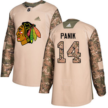Personalized Youth Chicago Blackhawks #14 Richard Panik Camo Authentic 2017 Veterans Day Stitched NHL Jersey