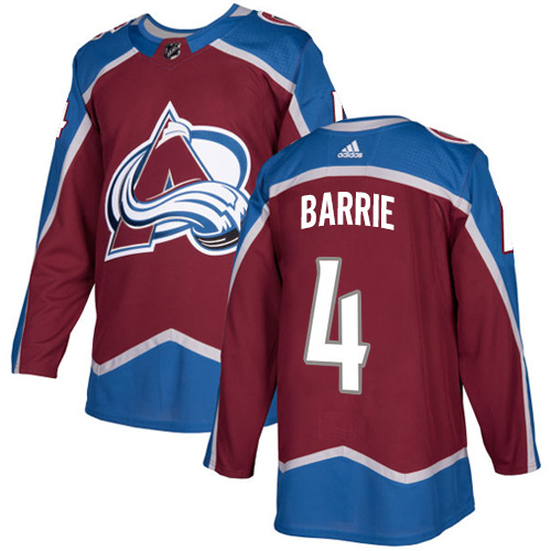 Personalized Avalanche #4 Tyson Barrie Burgundy Home Authentic Stitched Youth NHL Jersey