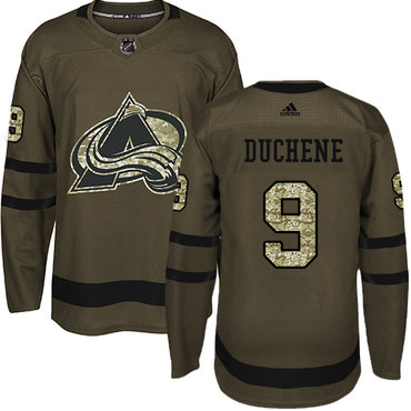 Personalized Avalanche #9 Matt Duchene Green Salute to Service Stitched Youth NHL Jersey