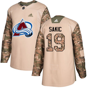 Personalized Avalanche #19 Joe Sakic Camo Authentic 2017 Veterans Day Stitched Youth NHL Jersey