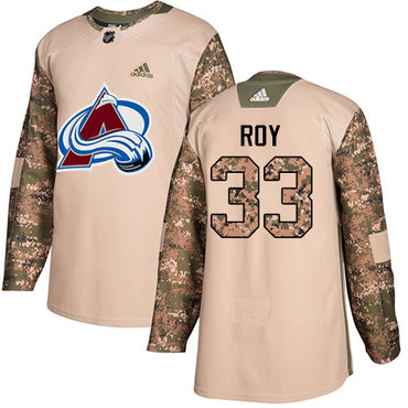 Personalized Avalanche #33 Patrick Roy Camo Authentic 2017 Veterans Day Stitched Youth NHL Jersey