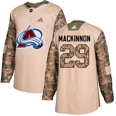 Personalized Avalanche #29 Nathan MacKinnon Camo Authentic 2017 Veterans Day Stitched Youth NHL Jersey
