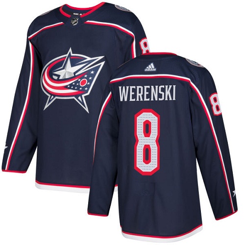 Personalized Youth Columbus Blue Jackets #8 Zach Werenski Navy Blue Home Authentic Stitched NHL Jersey