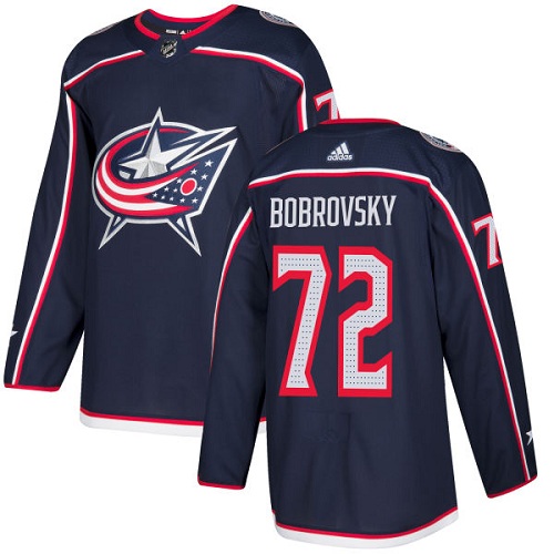Personalized Youth Columbus Blue Jackets #72 Sergei Bobrovsky Navy Blue Home Authentic Stitched NHL Jersey