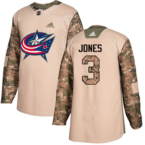 Personalized Youth Columbus Blue Jackets #3 Seth Jones Camo Authentic 2017 Veterans Day Stitched NHL Jersey