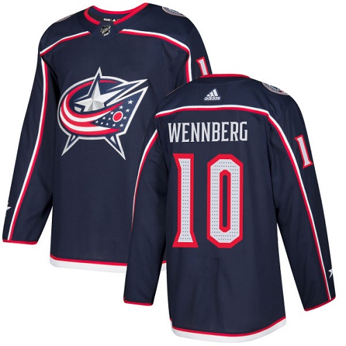 Personalized Youth Columbus Blue Jackets #10 Alexander Wennberg Navy Blue Home Authentic Stitched NHL Jersey