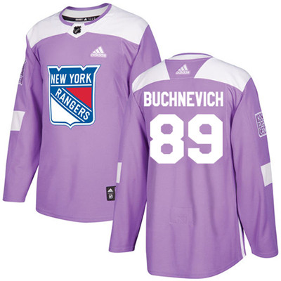 Personalized Youth Detroit Rangers #89 Pavel Buchnevich Purple Authentic Fights Cancer Stitched NHL Jersey
