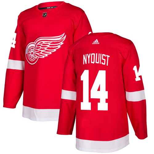 Personalized Youth Detroit Red Wings #14 Gustav Nyquist Red Home Authentic Stitched NHL Jersey