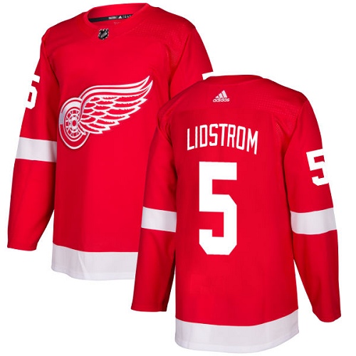Personalized Youth Detroit Red Wings #5 Nicklas Lidstrom Red Home Authentic Stitched NHL Jersey