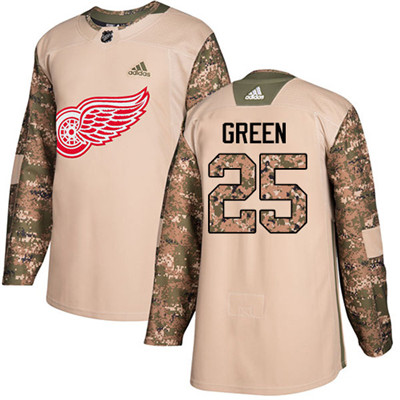 Personalized Youth Detroit Red Wings #25 Mike Green Camo Authentic 2017 Veterans Day Stitched NHL Jersey
