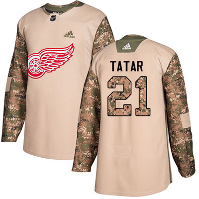 Personalized Youth Detroit Red Wings #21 Tomas Tatar Camo Authentic 2017 Veterans Day Stitched NHL Jersey