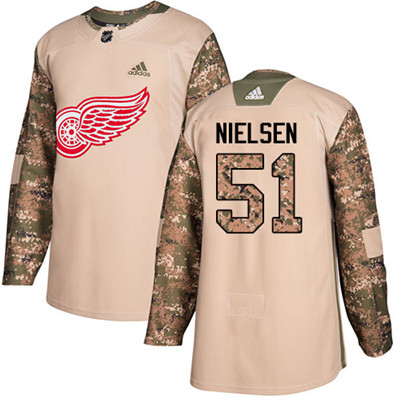 Personalized Youth Detroit Red Wings #51 Frans Nielsen Camo Authentic 2017 Veterans Day Stitched NHL Jersey