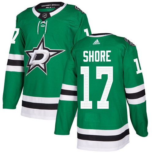 Personalized Youth Dallas Stars #17 Devin Shore Green Home Authentic Stitched NHL Jersey
