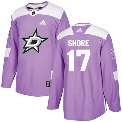 Personalized Youth Dallas Stars #17 Devin Shore Purple Authentic Fights Cancer Stitched NHL Jersey