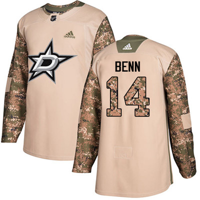 Personalized Youth Dallas Stars #14 Jamie Benn Camo Authentic 2017 Veterans Day Stitched NHL Jersey