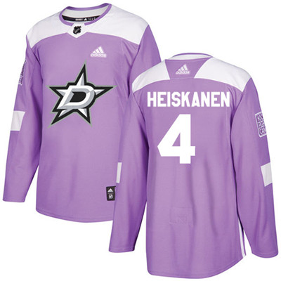 Personalized Youth Dallas Stars #4 Miro Heiskanen Purple Authentic Fights Cancer Stitched NHL Jersey