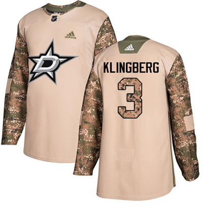 Personalized Youth Dallas Stars #3 John Klingberg Camo Authentic 2017 Veterans Day Stitched NHL Jersey
