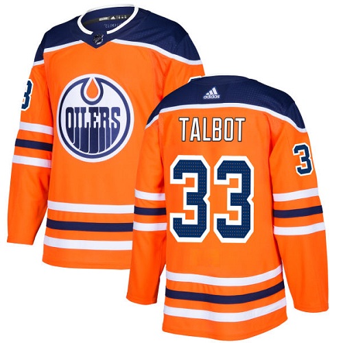 Personalized Youth Edmonton Oilers #33 Cam Talbot Orange Home Authentic Stitched NHL Jersey