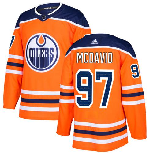 Personalized Youth Edmonton Oilers #97 Connor McDavid Orange Home Authentic Stitched NHL Jersey