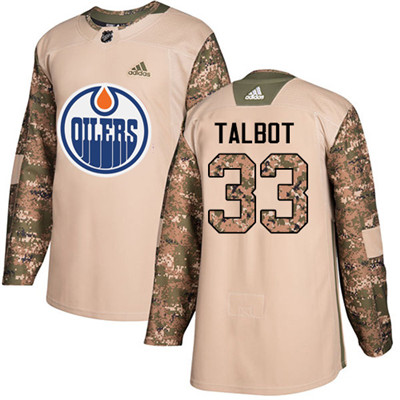 Personalized Youth Edmonton Oilers #33 Cam Talbot Camo Authentic 2017 Veterans Day Stitched NHL Jersey