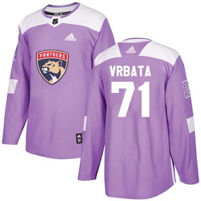 Personalized Youth Florida Panthers #71 Radim Vrbata Purple Authentic Fights Cancer Stitched NHL Jersey