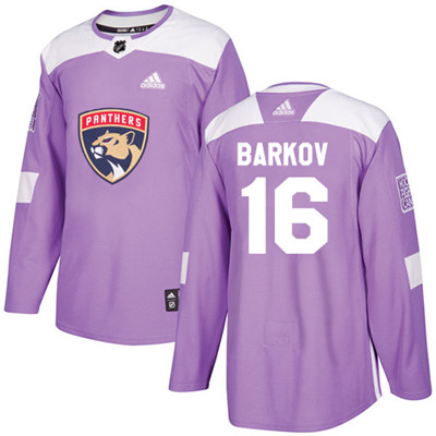 Personalized Youth Florida Panthers #16 Aleksander Barkov Purple Authentic Fights Cancer Stitched NHL Jersey