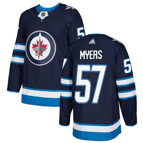 Personalized Youth Winnipeg Jets #57 Tyler Myers Navy Blue Home Authentic Stitched NHL Jersey