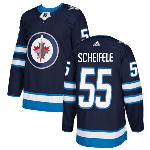 Personalized Youth Winnipeg Jets #55 Mark Scheifele Navy Blue Home Authentic Stitched NHL Jersey