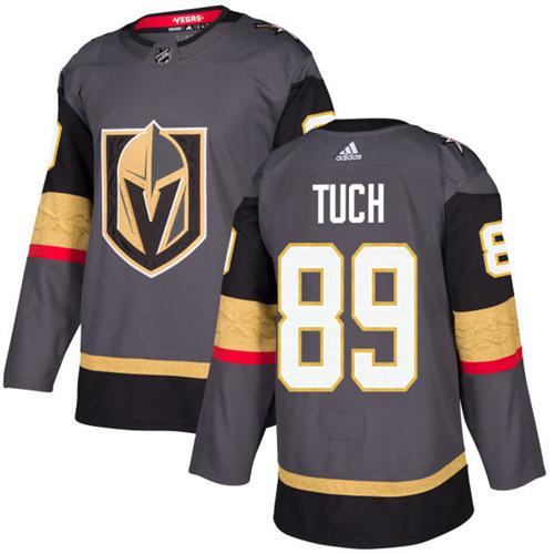 Personalized Youth Vegas Golden Knights #89 Alex Tuch Grey Home Authentic Stitched NHL Jersey