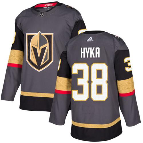 Personalized Youth Vegas Golden Knights #38 Tomas Hyka Grey Home Authentic Stitched NHL Jersey