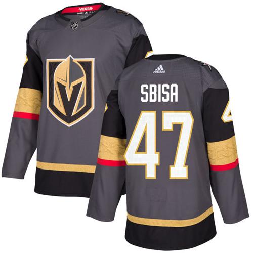 Personalized Youth Vegas Golden Knights #47 Luca Sbisa Grey Home Authentic Stitched NHL Jersey