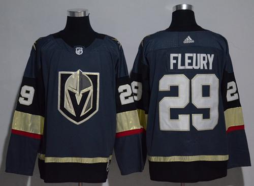 Personalized Youth Vegas Golden Knights #29 Marc-Andre Fleury Grey Home Authentic Stitched NHL Jersey