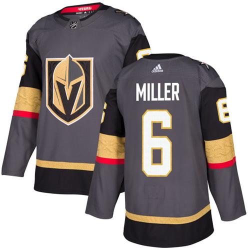 Personalized Youth Vegas Golden Knights #6 Colin Miller Grey Home Authentic Stitched NHL Jersey
