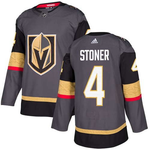 Personalized Youth Vegas Golden Knights #4 Clayton Stoner Grey Home Authentic Stitched NHL Jersey