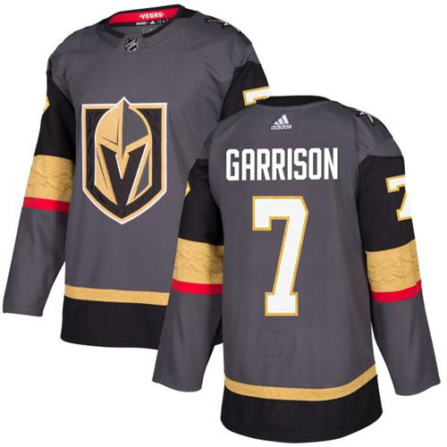 Personalized Youth Vegas Golden Knights #7 Jason Garrison Grey Home Authentic Stitched NHL Jersey