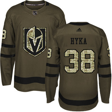 Personalized Youth Vegas Golden Knights #38 Tomas Hyka Green Salute to Service Stitched NHL Jersey