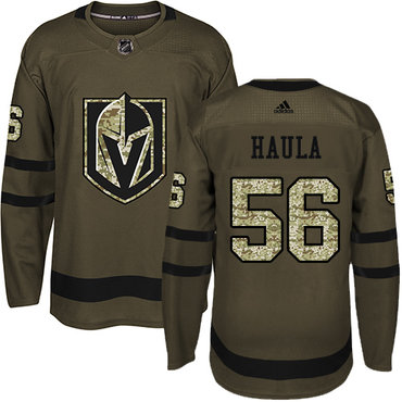 Personalized Youth Vegas Golden Knights #56 Erik Haula Green Salute to Service Stitched NHL Jersey