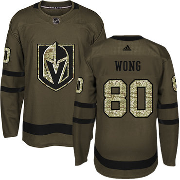 Personalized Youth Vegas Golden Knights #80 Tyler Wong Green Salute to Service Stitched NHL Jersey
