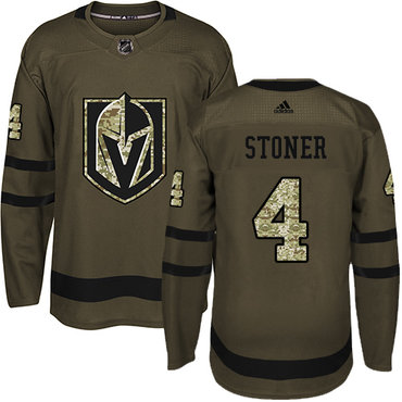 Personalized Youth Vegas Golden Knights #4 Clayton Stoner Green Salute to Service Stitched NHL Jersey