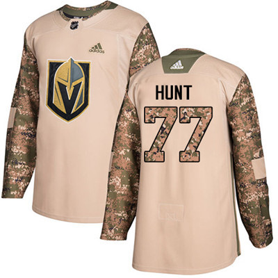 Personalized Youth Vegas Golden Knights #77 Brad Hunt Camo Authentic 2017 Veterans Day Stitched NHL Jersey