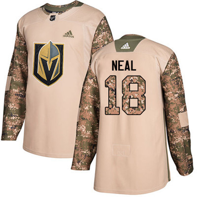 Personalized Youth Vegas Golden Knights #18 James Neal Camo Authentic 2017 Veterans Day Stitched NHL Jersey