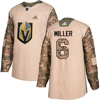 Personalized Youth Vegas Golden Knights #6 Colin Miller Camo Authentic 2017 Veterans Day Stitched NHL Jersey